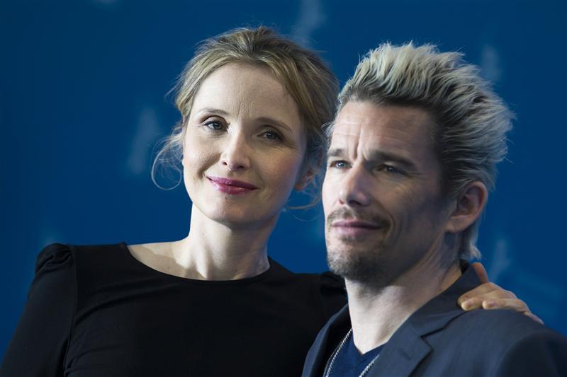Cast members Delpy and Hawke pose during photocall to promote their movie "Before Midnight" at 63rd Berlinale International Film Festival in Berlin