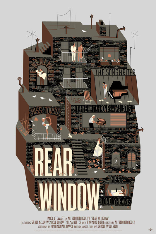 Rear Window poster by Adam Simpson Variant