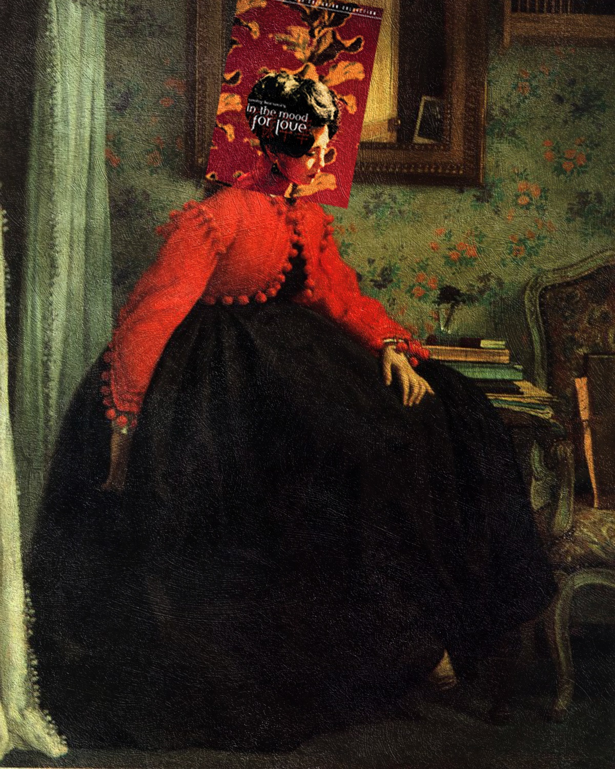 In the Mood for Love by Wong Kar-Wai + Portrait of Mlle. L.L. (Young Lady in a Red Jacket) by James Tissot