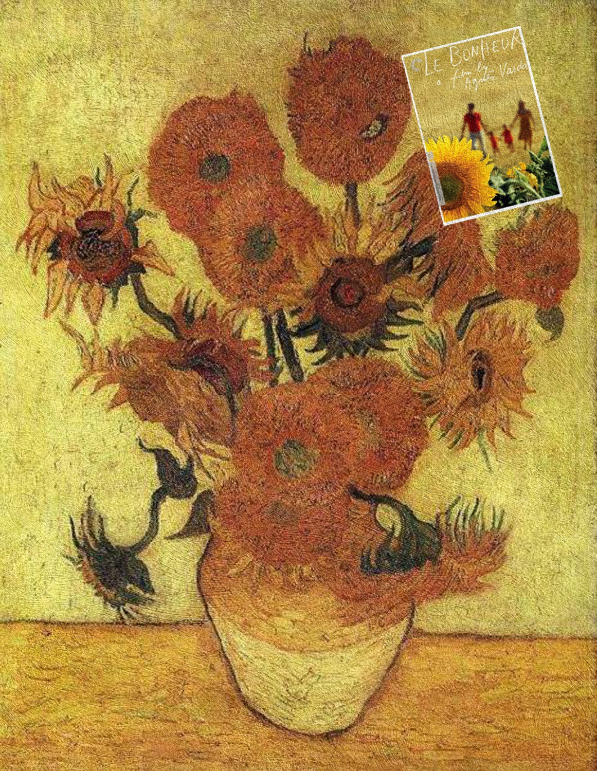 Le Bonheur by Agnes Varda + Sunflowers by Vincent van Gogh