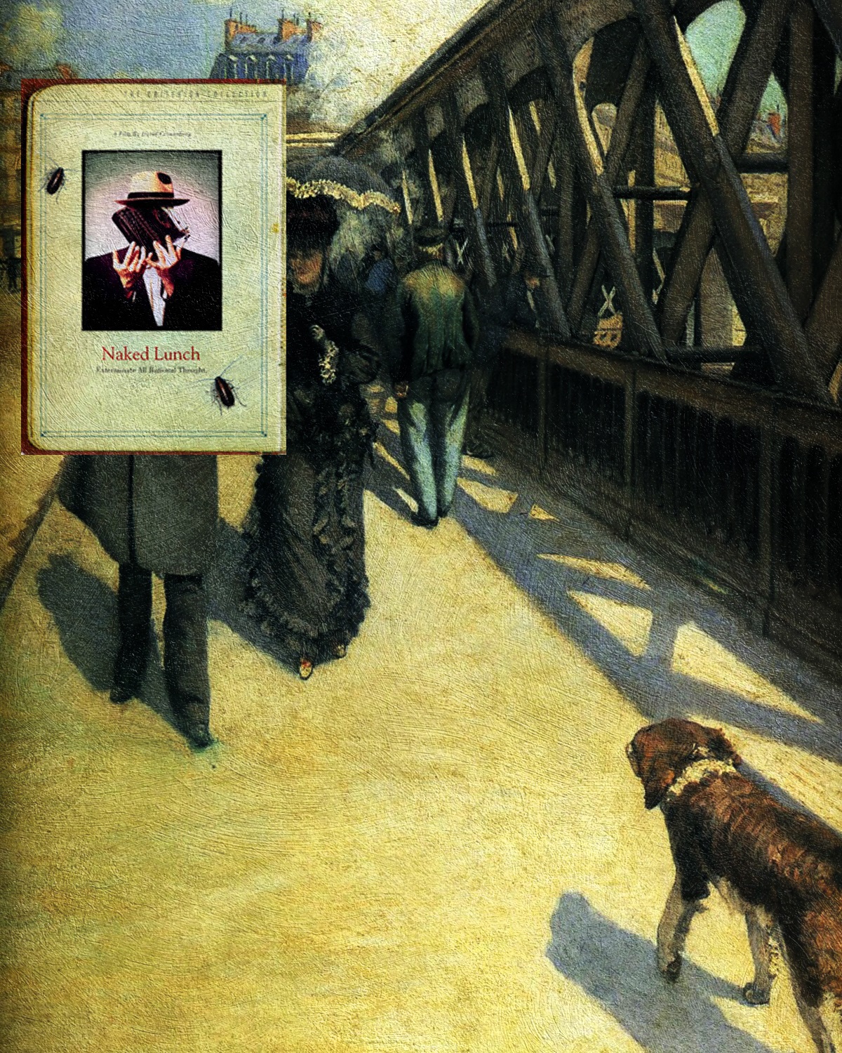 Naked Lunch by David Cronenberg + Le Pont de L'Europe by Gustave Caillebotte (detail)